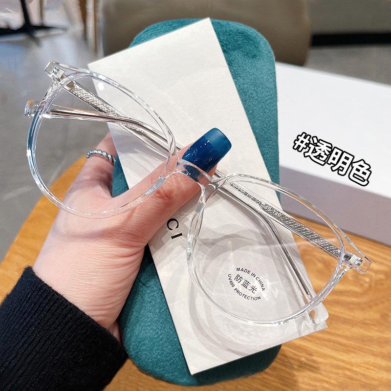 French Style Glasses For Women  Material Anti Blue Light Transparent Glasses Man New Style Computer Glasses Women