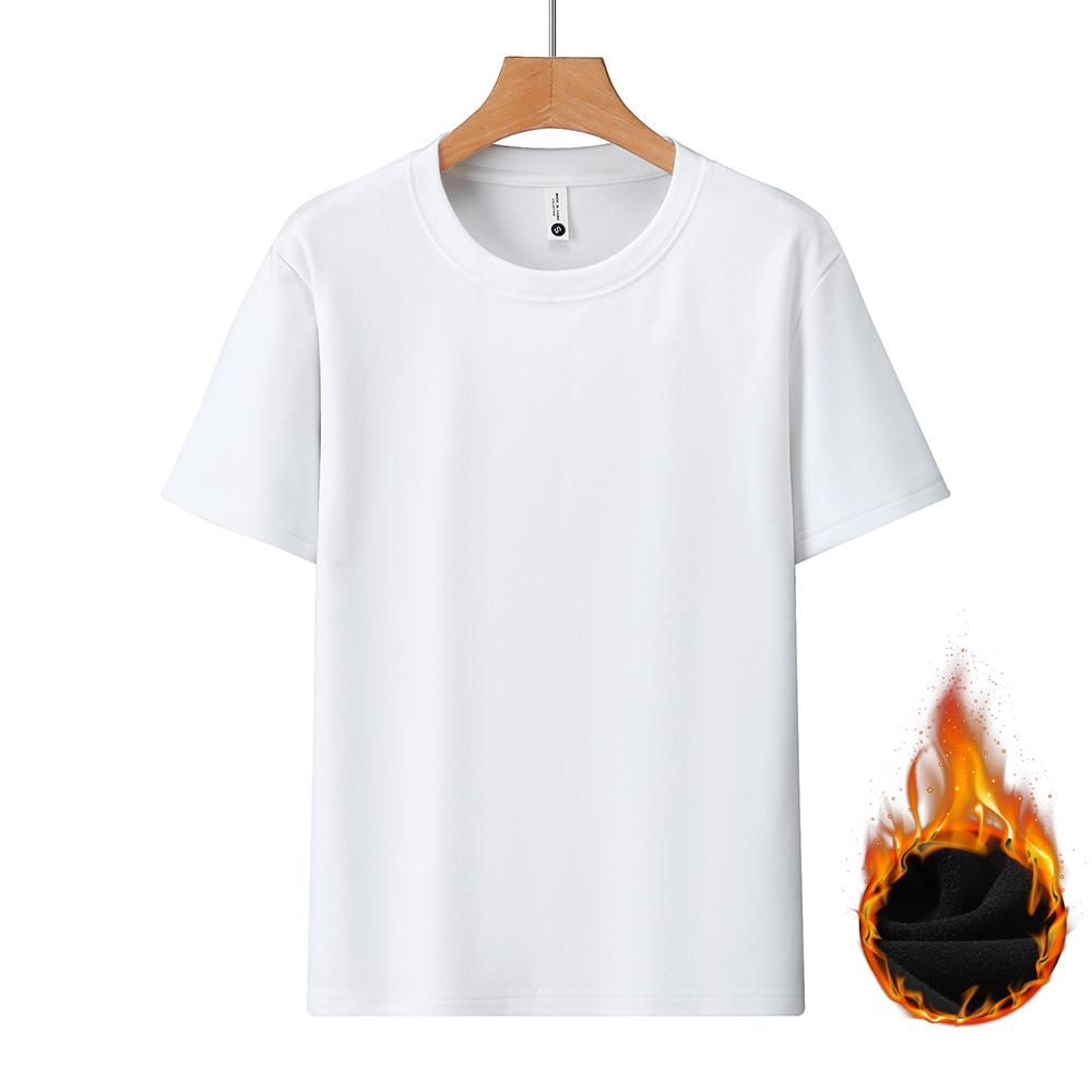 2026 O-Neck Comfortable Double-Sided Base Layer Men's Autumn Winter Thickened Warm Underwear Short Sleeve T-Shirt HMDRD