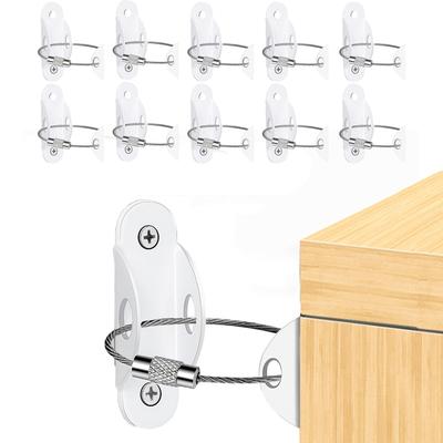 Acidea Furniture Fixing Earthquake Prevention Tool Easy Secures and Fall Child Safety Furniture Anchors 10-Piece Anti-Tip Kit, Earthquake-Resistant