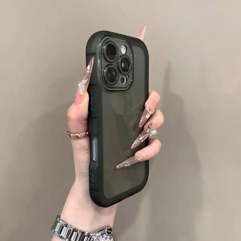 Soft Silicone Transparent Shockproof Phone Cases For iPhone 11 12 13 14 15 16 17 Pro Max Plus AIr Clear Bumper Back Cases Cover