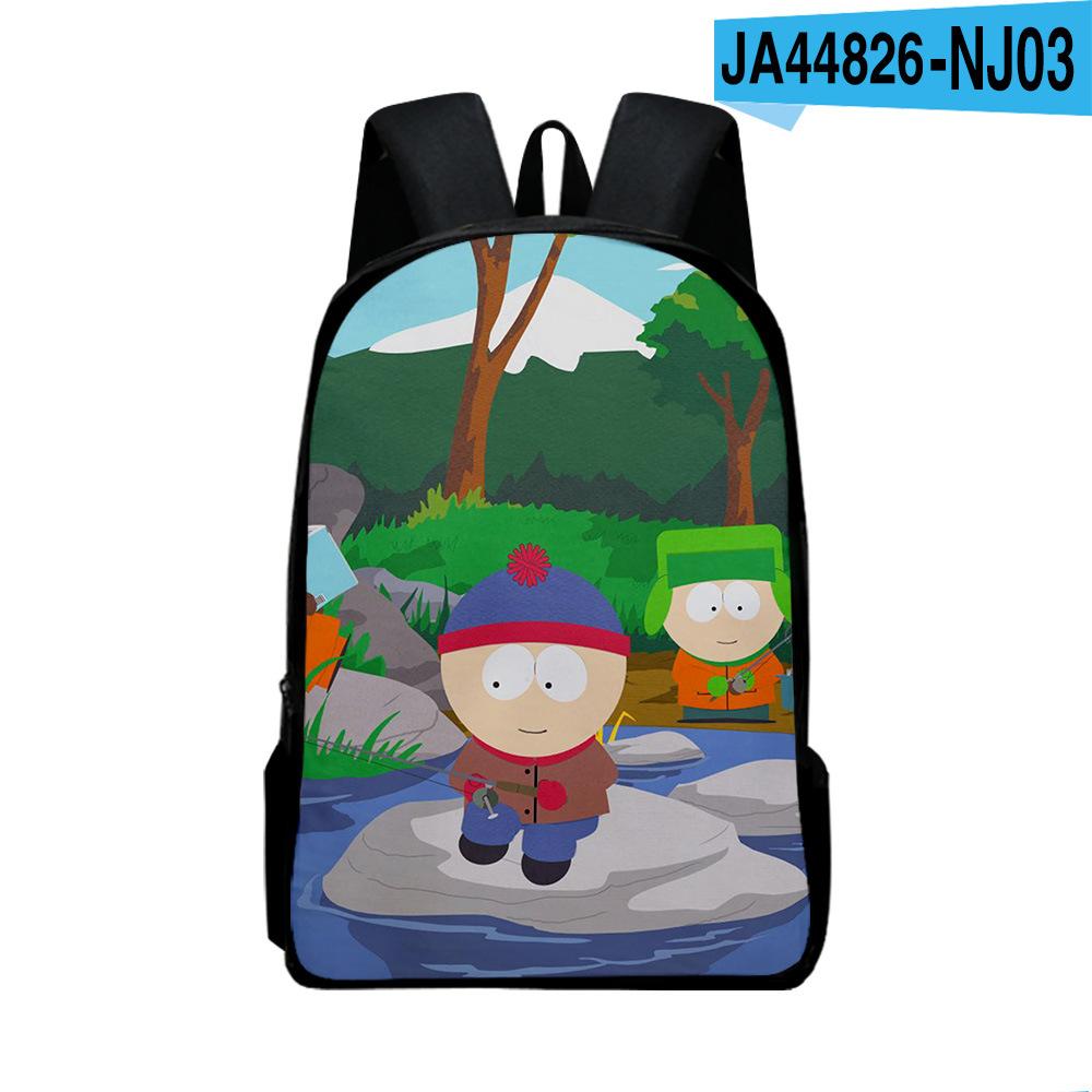 New 3D South Park South Park backpack for elementary school students, cartoon style for both men and women