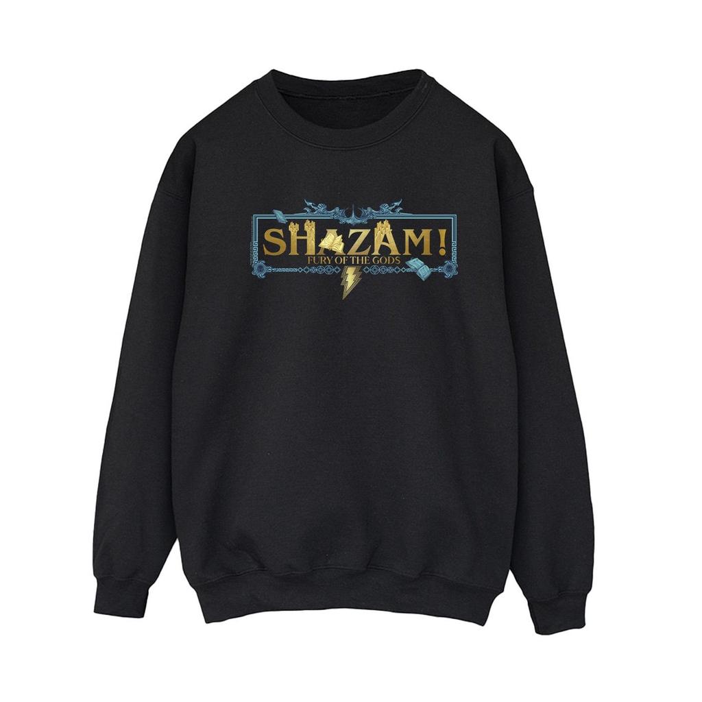 DC Comics Womens/Ladies Shazam Fury Of The Gods Golden Logo Sweatshirt