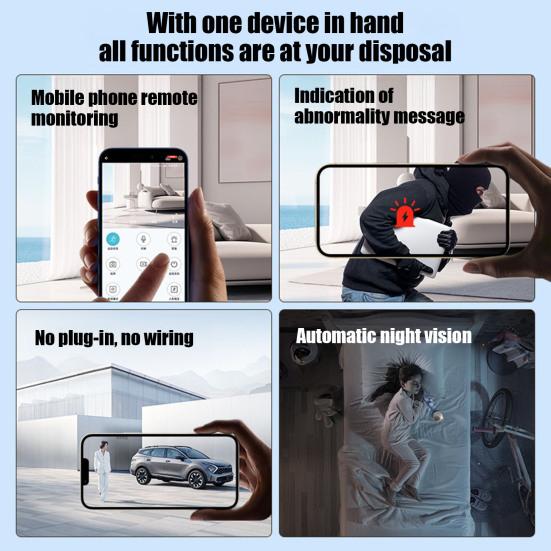 Indoor Mini Surveillance Camera A9 Smart Home Security Camera, 1080P Wireless WiFi Cam with Night 1080p Wifi Vision Vision, Two-Way Audio, Motion