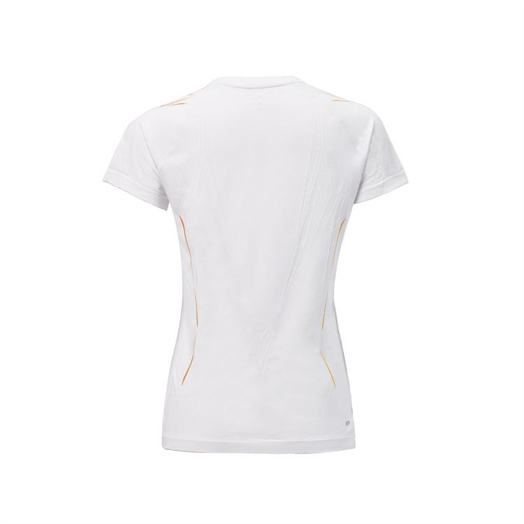 Li Ning Badminton Series Quick-Dry Breathable Cool Round Neck Competition Training Sports Short Sleeve T-Shirt Women T-Shirts White AAYV036-2
