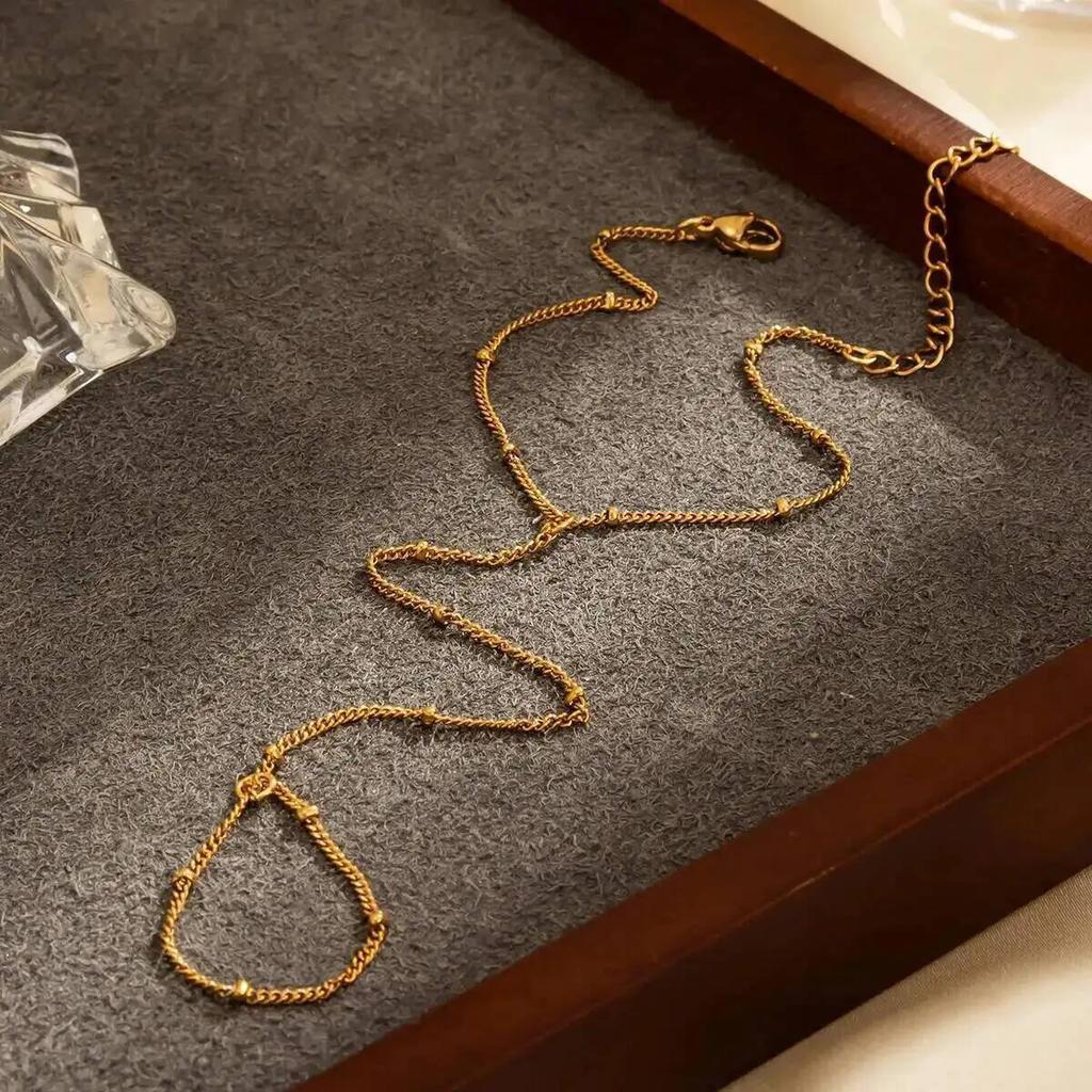 SHIXIN Exquisite Stainless Steel Zircon Hand Chain Bracelet Women Thin Link Chain Connecting Harness Bracelet Ring Hand Jewelry