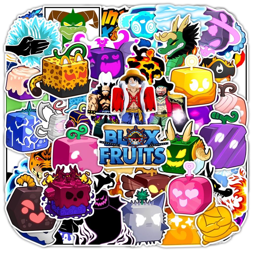 Colorful And Waterproof 60 Pcs Blox Fruits Stickers For Outdoor Use