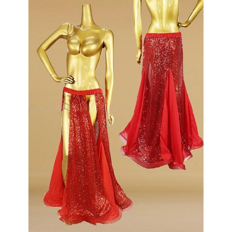 Practical Polyester Blend Belly Dance Skirt With Sparkling Sequins Appropriate Decoration Hip Scarf For Multiple Uses