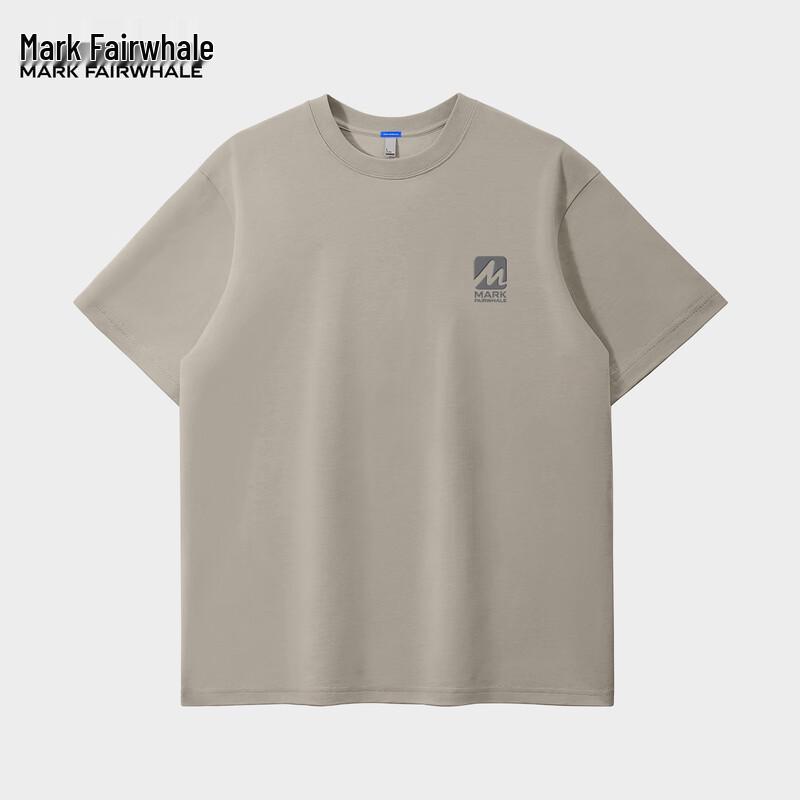 MARK FAIRWHALE Men s 2025 Summer Heavyweight Pure Cotton Loose Fit Short-Sleeve T-Shirt M