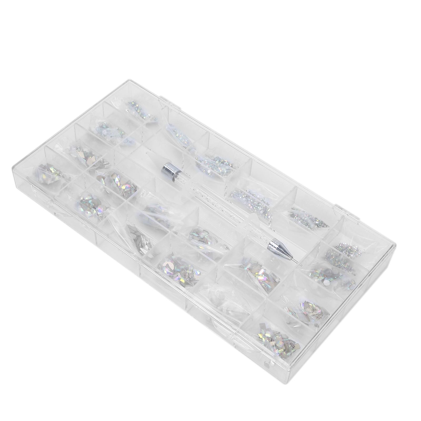 

Стразы для дизайна ногтей, красочные, изысканные, украшения для ногтей, стеклянные стразы для самостоятельного изготовления с коробкой