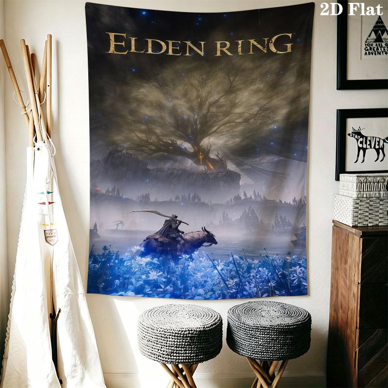 Elden Ring Might Wall Hanging Printed Fabric Blanket Decorative Tapestries for Bedroom Living Room Home Decor