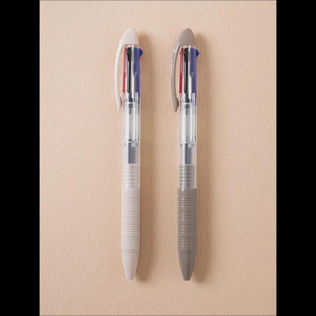 [K-Stationery] Daiso Korea 3-Color Ultra Low Viscosity Ballpoint Pen 0.38mm - 2P Set Sand Cream (Smooth Writing)