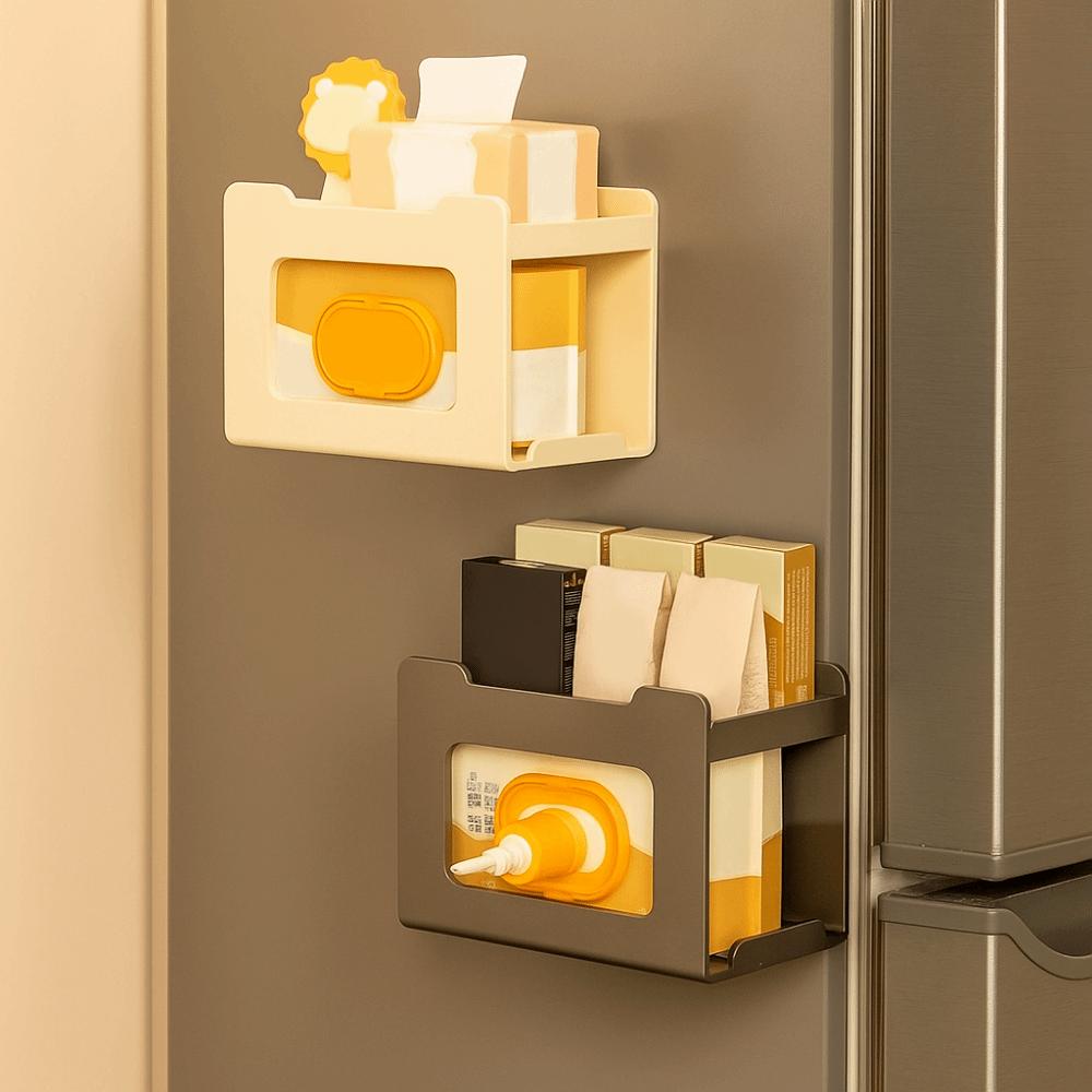 Carbon Steel Magnetic Storage Box Punch Free Facial Towel Storage Rack  Kitchen