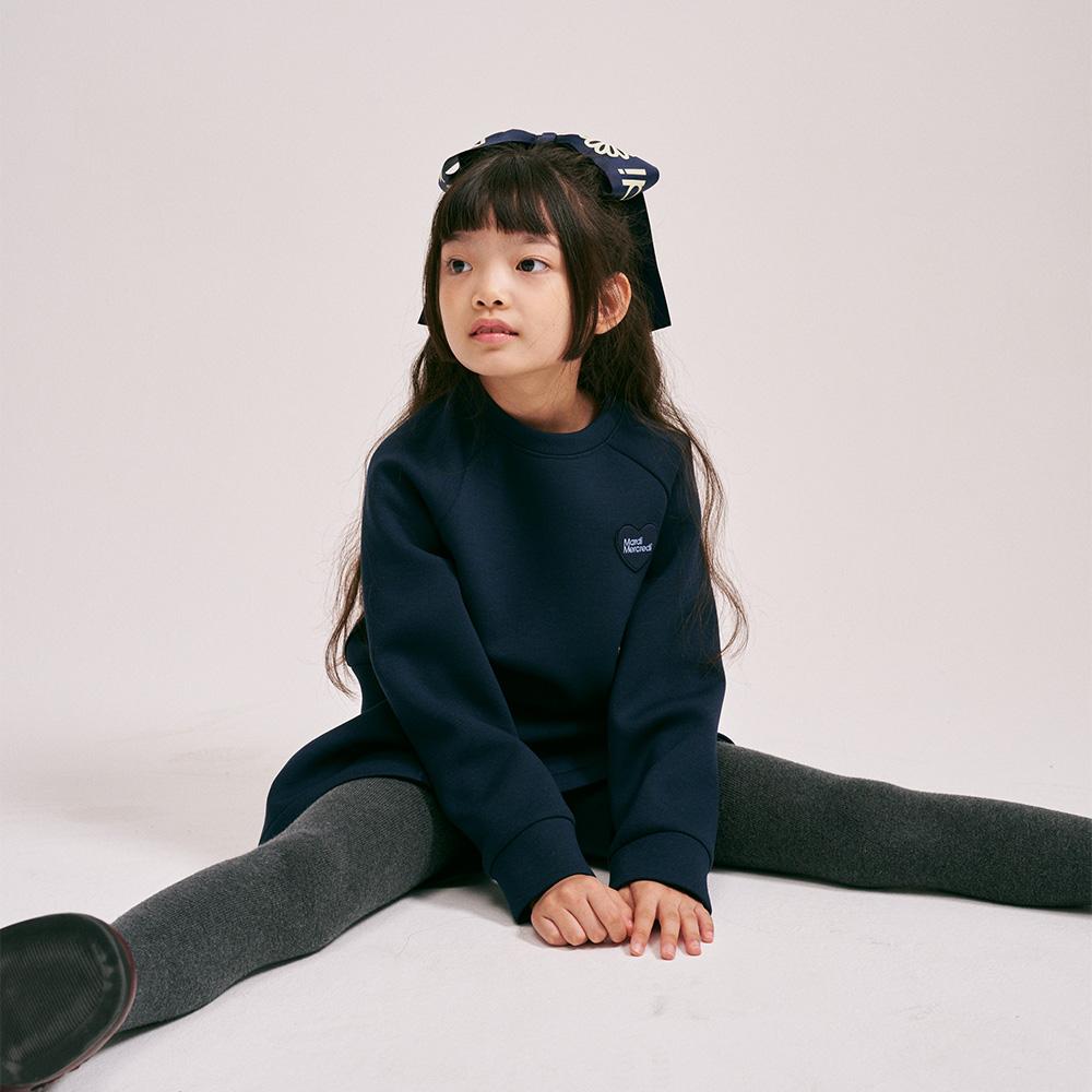 [mardimercredi] KIDS NEOPRENE CROPPED SWEATSHIRT SQUARE LOGO