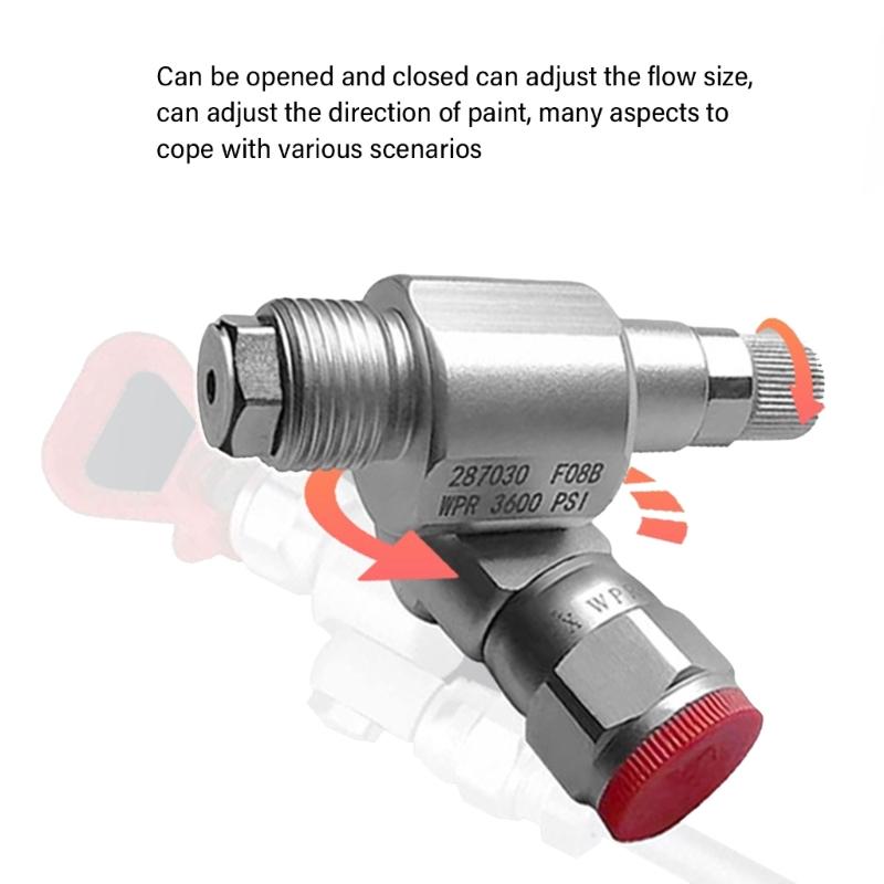 3600PSI Shut Down Valves Swivel Joint Extension 287030 Airless Sprays Adapter Joint for High Pressure Airless Paint Sprayer