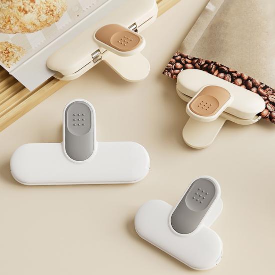 Food Sealing Clip Anti-slip Handle Moisture Resistant Smooth Round Design Resealable Bag Sealing Clamp