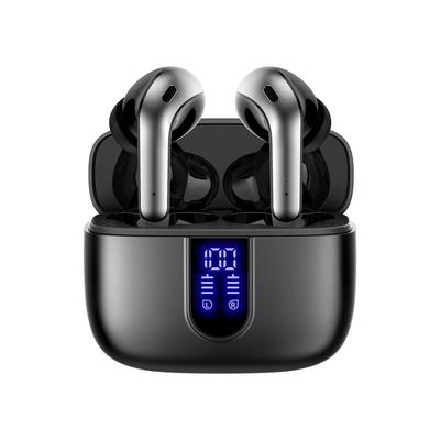 Wodoodporne bezprzewodowe słuchawki douszne, 2024 bezprzewodowe słuchawki HiFi stereo słuchawki douszne, Bluetooth 5.3 słuchawki sportowe z wyświetlaczem LED