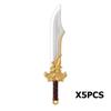 Military Medieval Building Blocks Soldier Warrior Waffen Accessories Sword Battle Axe Hero Villain Series Double-edged Sword Toy