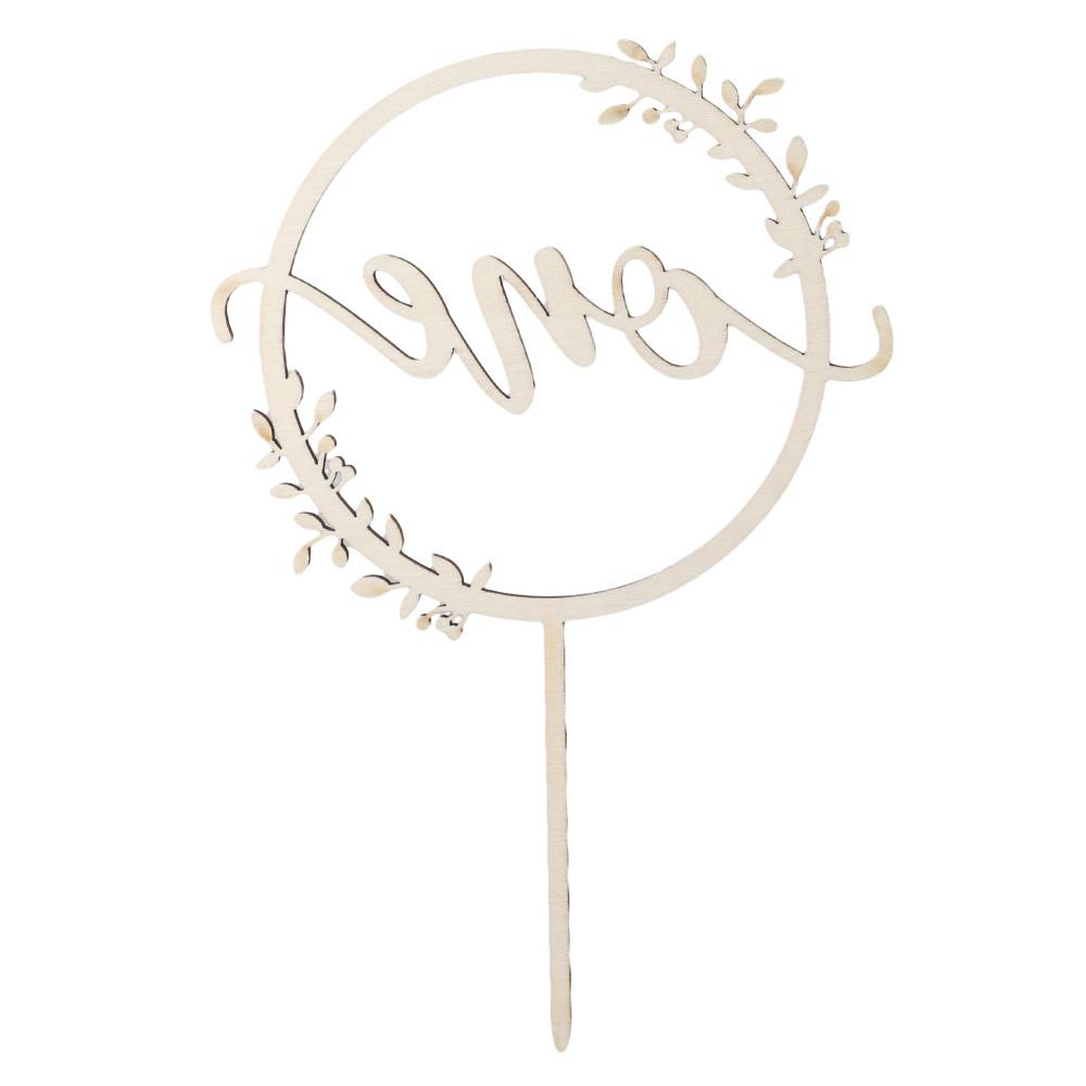 

2 Pcs Round Cake Toppers 2 Style Cake Tag New One Cake Topper Birthday 2 Pcs