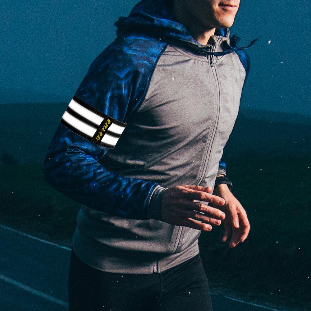 Anti-Roll Pants Band High Visibility Arms Band Cycling Trouser Strap Safety Cycling Trousers Strap for Outdoor Sports Jogging