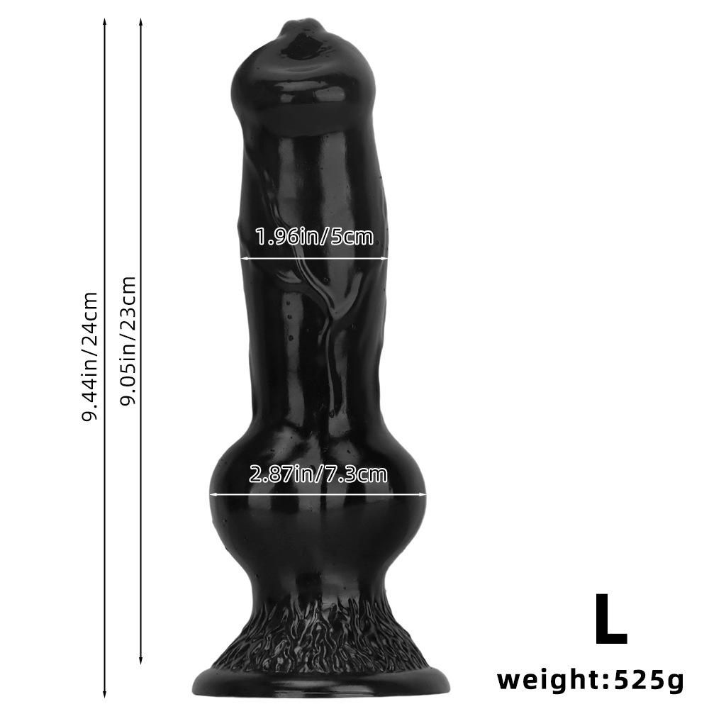 Realistic Black Silicone Dildo Anal Plug - Female Masturbation Toy with Lifelike Texture & Body-safe Material