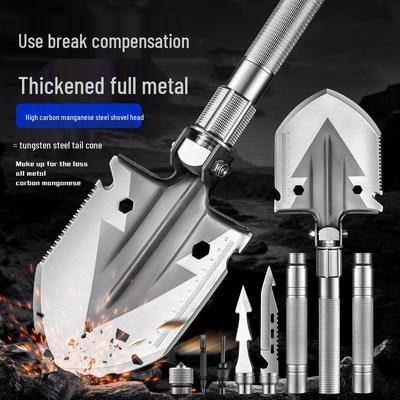 Folding Multifunctional Outdoor Entrenching Shovel - Manganese Steel Military & Camping Tool