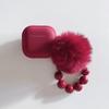 For Apple AirPods Pro 3 Case Milk tea Caramel Black Colour For AirPods 4 3 2 1 Pro2 Pro Headphones Shell With Fur BallBead Chain