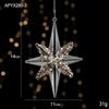 Acrylic Ice Crystal Christmas Tree Pendant Transparent Angel Elk Bells Xmas Tree Hanging for Noel Home Decora 2025New Year Party