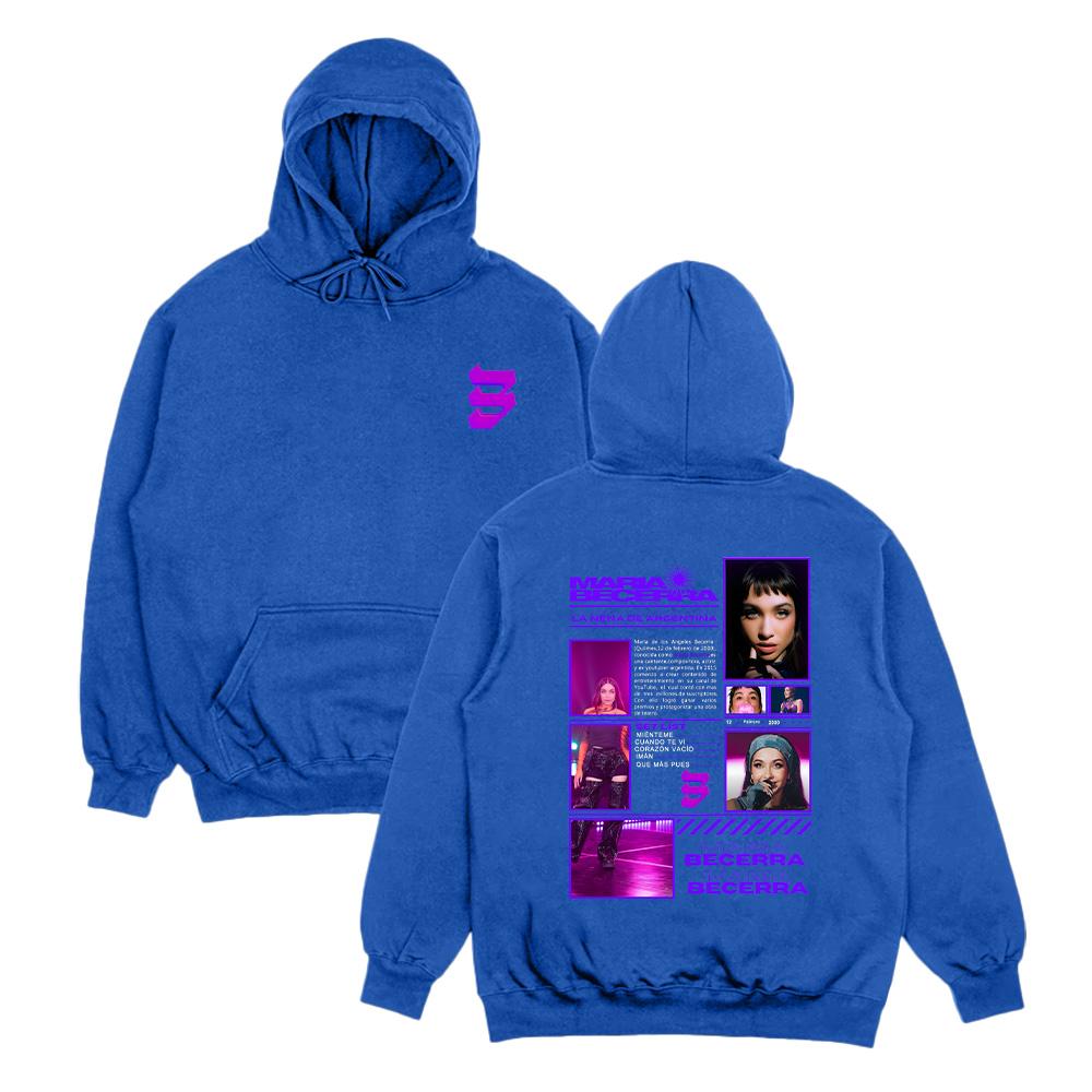 María Becerra LA NENA DE ARGENTINA Album Hoodie Graphic Sweatshirt Unisex Vintage Hip Hop Pullover