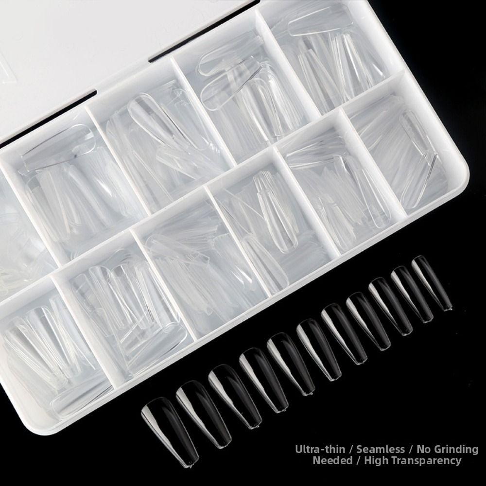 550PCS Oval Shape French Nail Dual Forms Almond Shape Coffin Shape Acrylic Nail Art Mold T-shaped Nails Square Shape