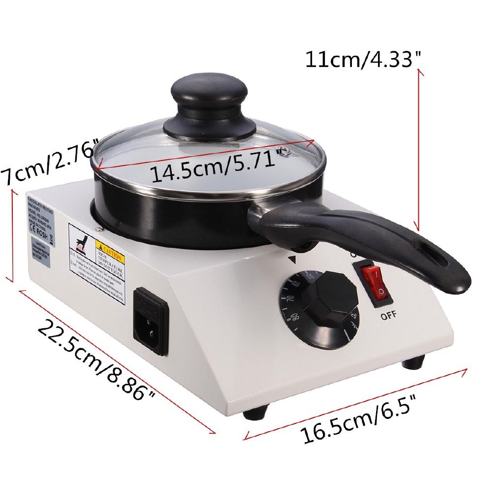 40W Black Electric Chocolate Cheese Melting Machine Mini Non-Stick Ceramic Pot Tempering Cylinder Melter Pan Single Pan Ceramic
