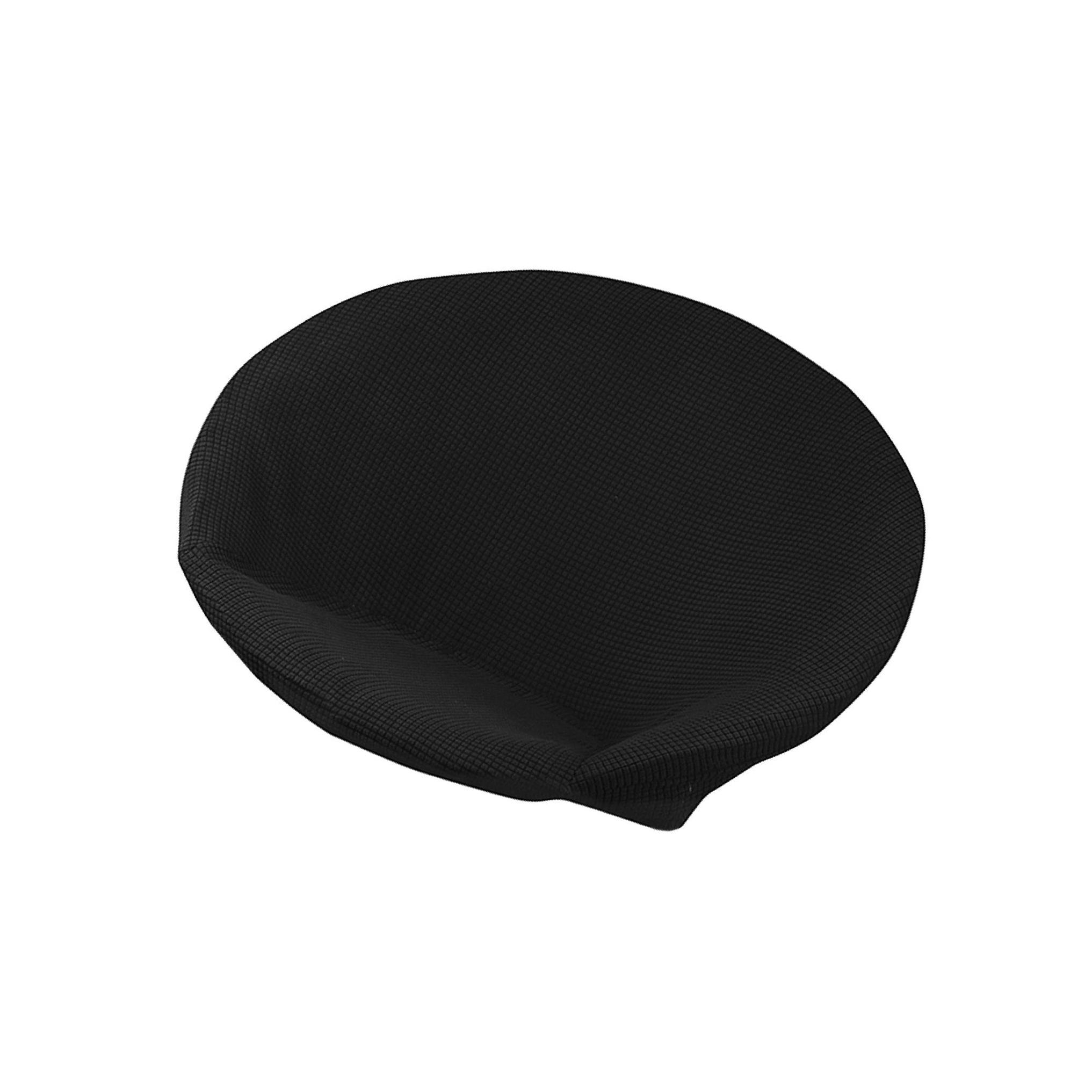 Чехол на стул-блюдце из жаккардовой ткани эластичный съемный чехол на стул-луну чёрный 2854₽