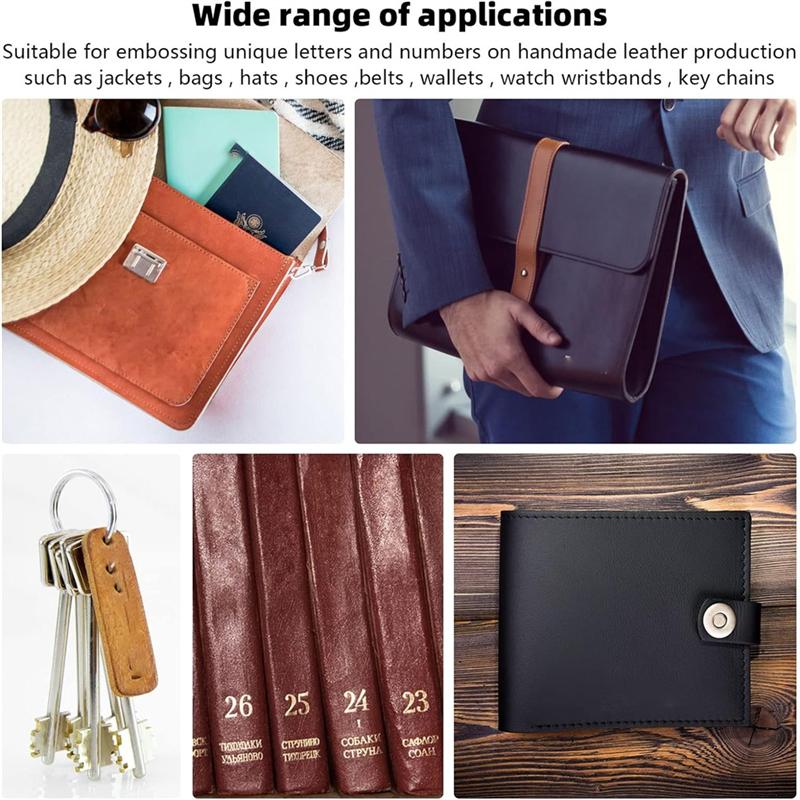 M-Modern-38 PCS Leather Stamping Tools, Alphabet Leather Stamping Kit With Rubber Hammer, For Leather Working(6Mm)