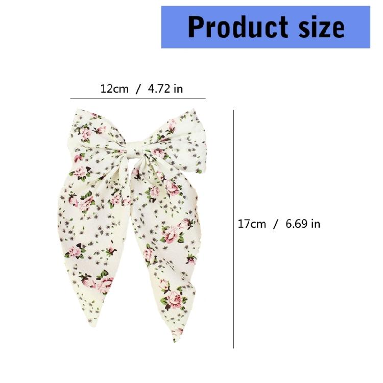 Stylish Floral Pattern Hair Barrettes Hair Clip Sweet Hairpin Barrette Bowknot Hair Clip Christmas for Women Girl