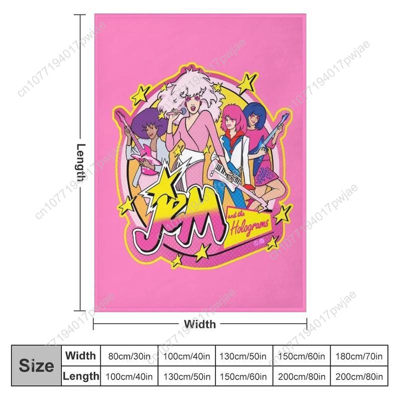 80S Jem and the Holograms HIGH QUALITY Throw Blanket Comforter Blanket Thin Custom blankets 75cmx90cm