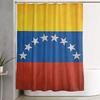Venezuela Venezolanische Flagge Nationale Flagge von Venezuela Duschvorhang Badezimmer Polyester Wasserdicht Badevorhänge Mit Haken