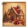 Artistic Faux Pearl Bead Kits Christmas Art Kit, Winter Scene DIY Painting Holiday Craft for Kids 3D Sparkling Animal Wall Kit Adults,