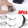 6/2Pcs Plastic Sink Hole Overflow Cover for Kitchen Bathroom Basin Trim Bath Drain Cap Sink Wash Basin Round Overflow Ring Plug