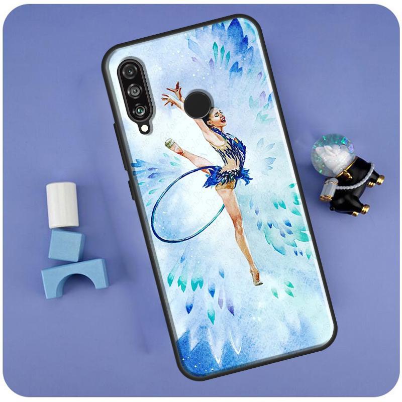 Gymnastics Oil Painting For Huawei Nova Y70 Y91 Y90 Y60 Y61 Y72 Y73 3i 7i 8i 11i 12i 9 10 SE P20 P30 P40 Lite Case