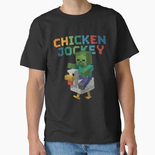 Chicken Jockey Zombie Pixel Funny Classic Tshir Made In Usaaus Tshirt S2xl S