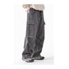American paratrooper pants men's autumn and winter new trendy brand loose multi-pocket overalls casual versatile wide-leg trousers
