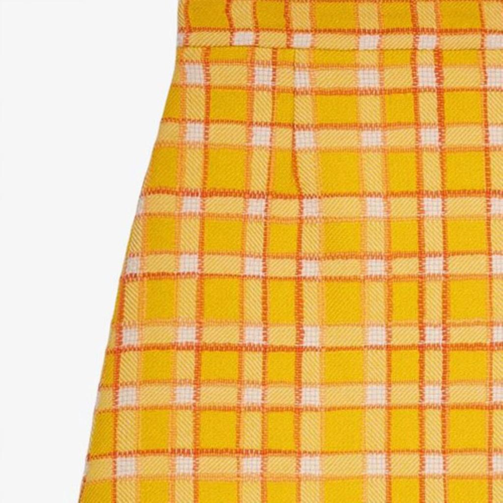 GUCCI FW21 Casual Short Skirts Women's Yellow 609775-ZACQC-7962