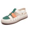 New Summer Fashion Casual Sandals Cowhide Hole Shoes Versatile Flat Mother Comfort Sandals
