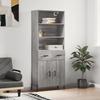 Highboard Grey Sonoma 69.5 x 34 x 180 cm Particleboard