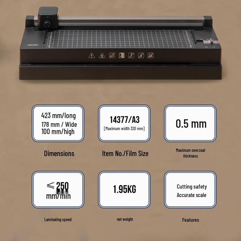 Deli A3/A4 3-in-1 Laminator CN Plug (adapter Included)
