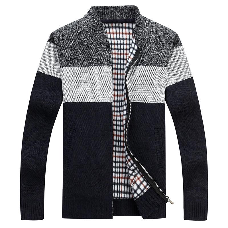 Fashion Solid Autumn Winter Hooded Knit Coat Long Sleeve Outwear Realdo Mens Knitted Pullover