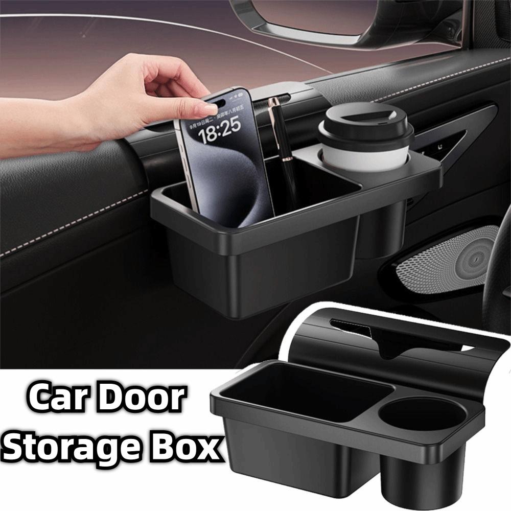 Easy Installation Car Cup Holder Non-Slip Car Door Organizer Car Door Storage Box Camping