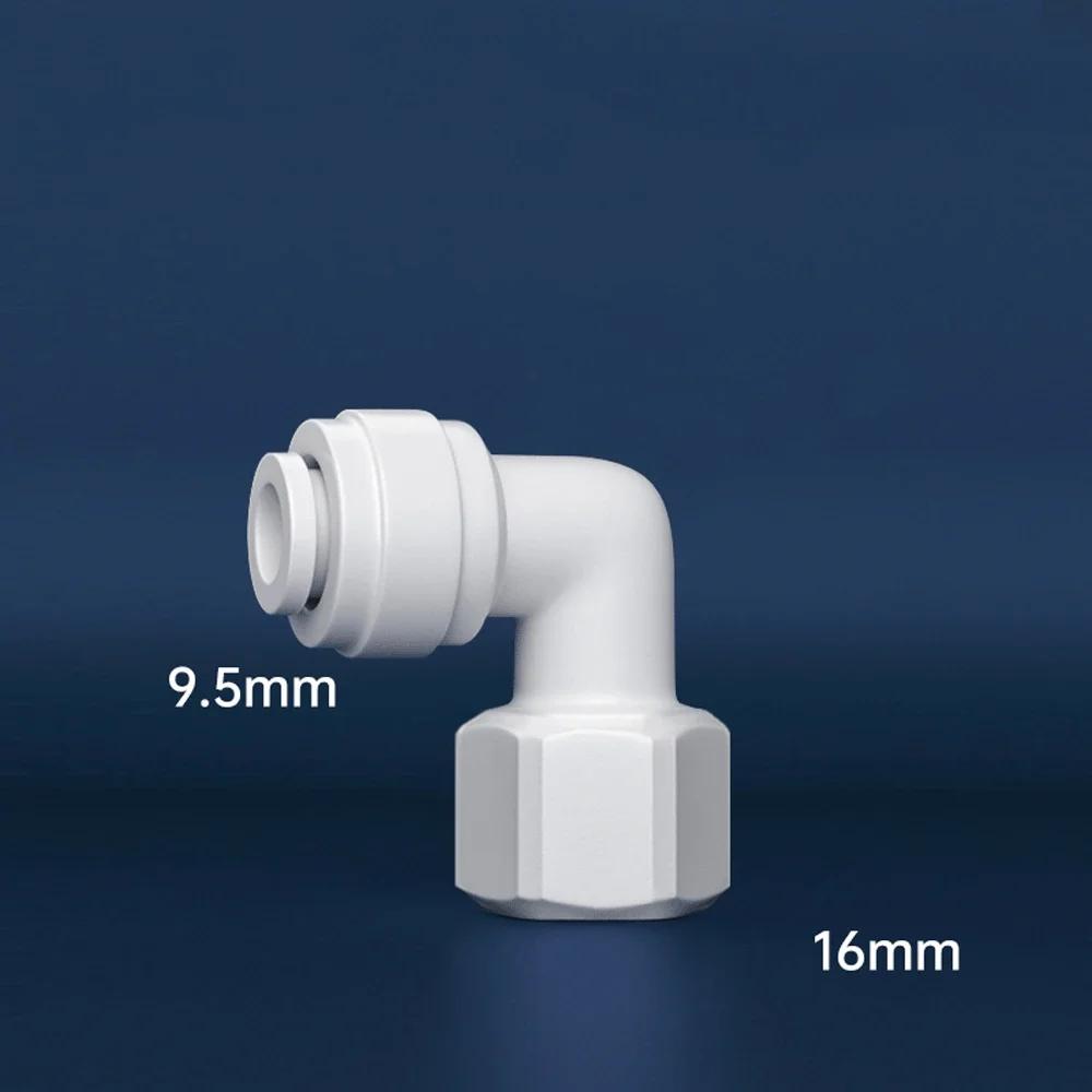 Fit 1/4" 3/8" OD Tube 90 Degree Elbow POM Quick Fitting Connector For Aquarium RO Water Filter Reverse Osmosis System