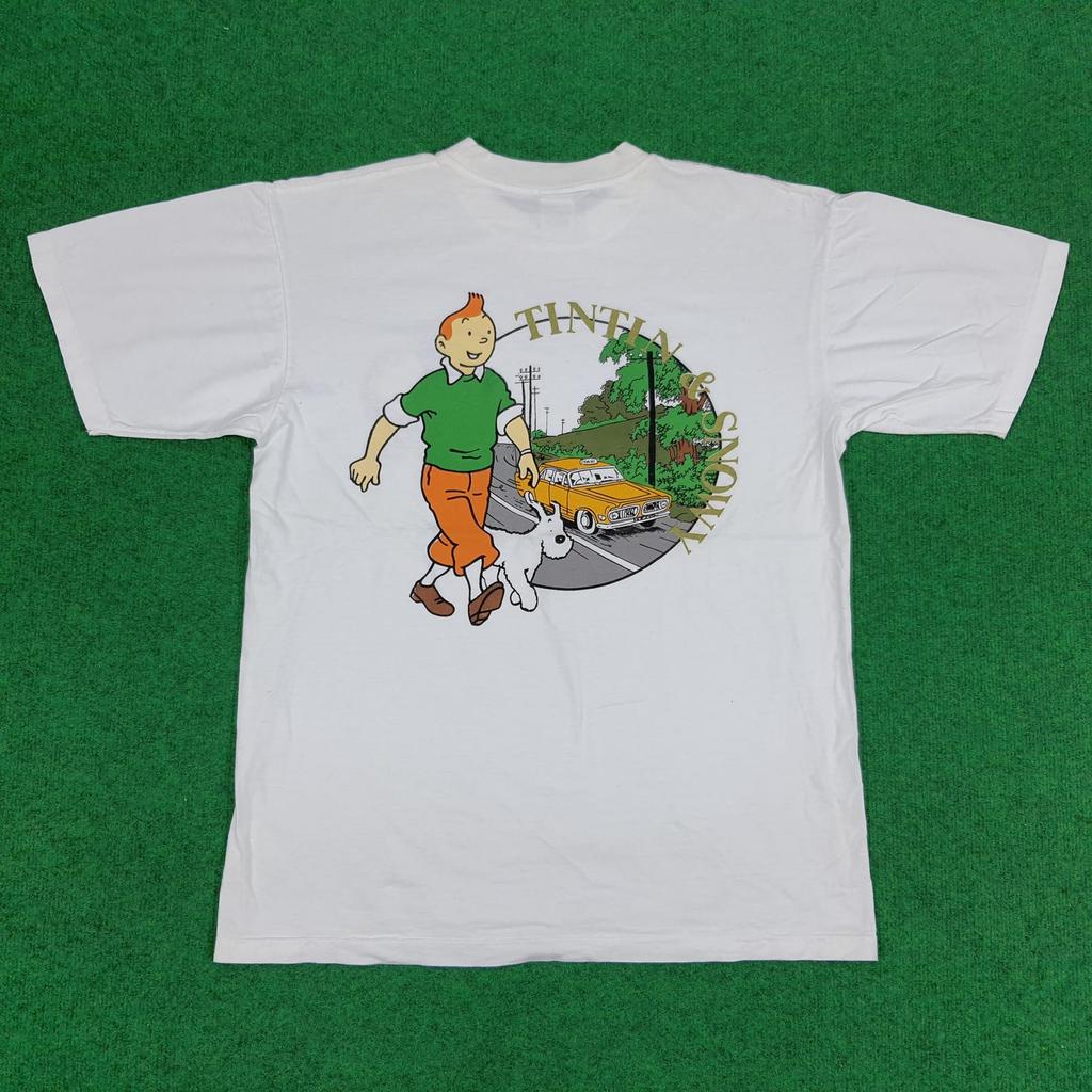 Vintage 90s Comics The Adventure of TinTin and Snowy Graphic Tshirt