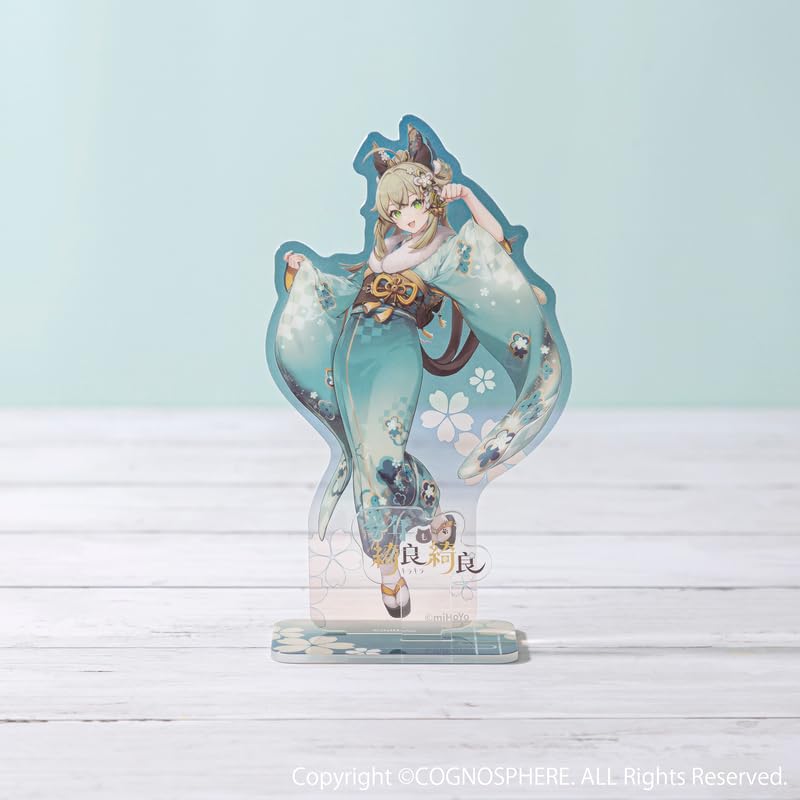 Genshin Impact Official Merchandise: Meow Meow Express Series Kirara Merchandise Set of 5, Including Badges, Keychains, Acrylic Stands (2 Types), and