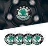 4Pcs 56mm Car Wheel Center Cap Emblem Stickers for Skoda Superb Fabia Kamiq Karoq Kodiaq Octavia Rapid Scala Exterior Accessorie hbkm45